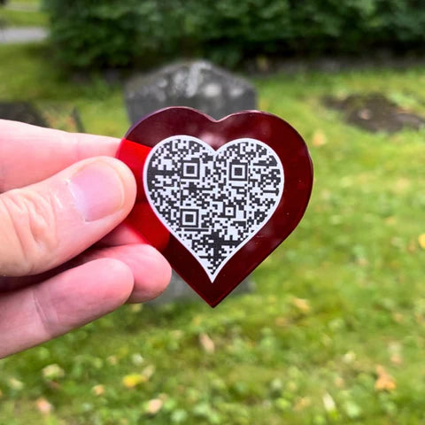 Heart Medal Crystal Red